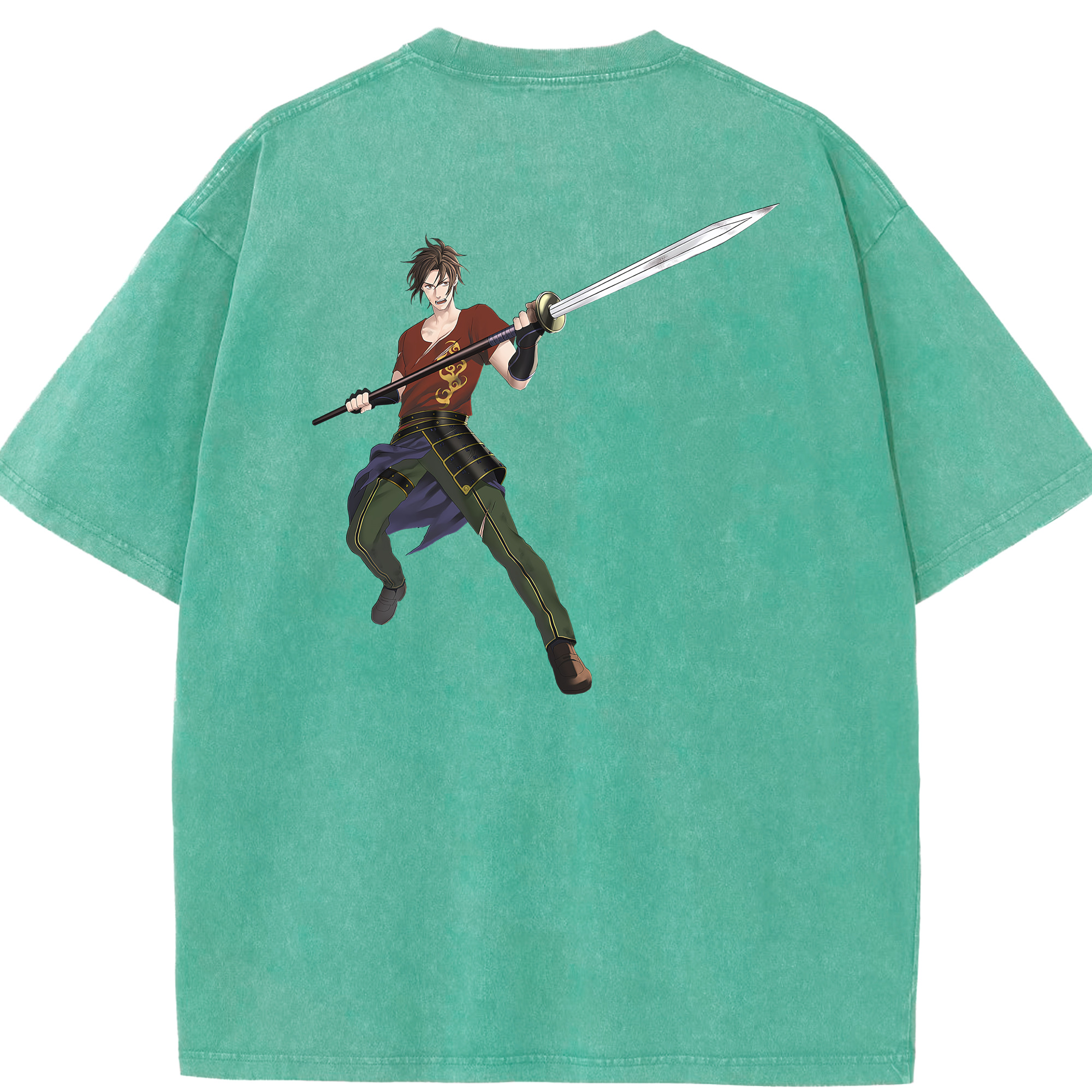 （画像用） 刀剣乱舞 Touken Ranbu 綿100% ヴィンテージ風 半袖Tシャツ（背面プリント）